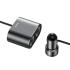 Baseus High Efficiency One to Two Cigarette Lighter (dual-cigarette lighter 80W +dual USB 3.1A) - Black
